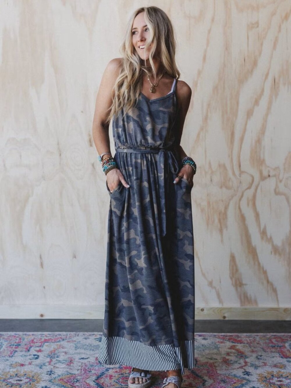 The Nest Cadet Camo Print Dress - Size Small